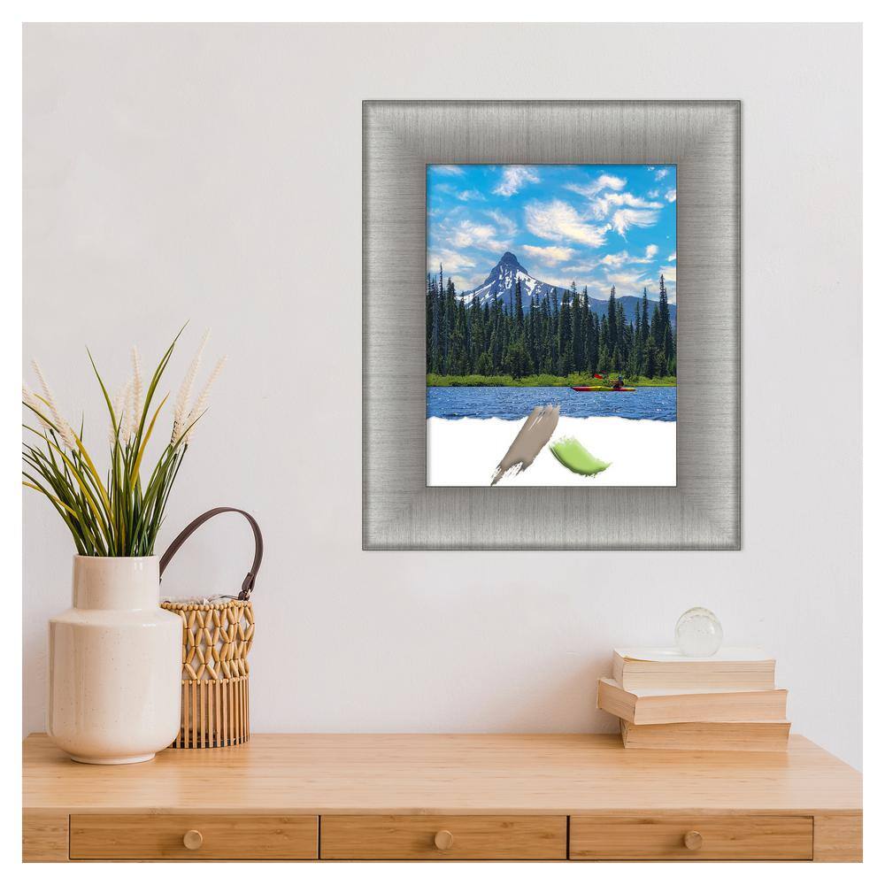 Elegant Brushed Pewter 19" x 16" Picture Frame