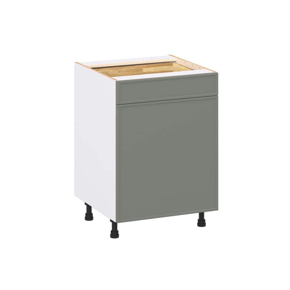 Fairview 24 in. W x 24 in. D x 34.5 in. H Assembled Slim Shaker Triple Trash Can Kitchen Cabinet in Moss Green w/ Drawer price history on PriceWatchPro
