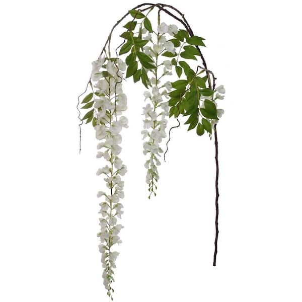 1Pc Fake Wisteria Leaf Wall Hanging Artificial Vines Faux Green