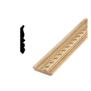 DM CM368D 9/16 in. x 3-5/8 in. Solid Pine Crown Molding with dentil styling