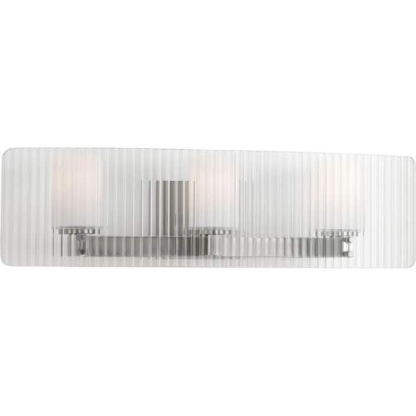 Progress Lighting Coupe Collection 3-Light Brushed Nickel Bath Light