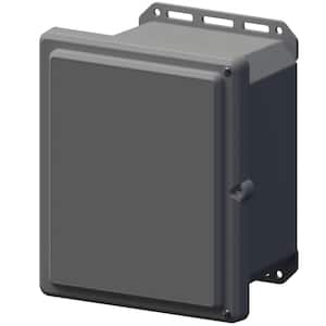 11.8 in. L x 10.2 in. W x 7.5 in. H Polycarbonate Gray Screw Top Cabinet Enclosure with Gray Bottom