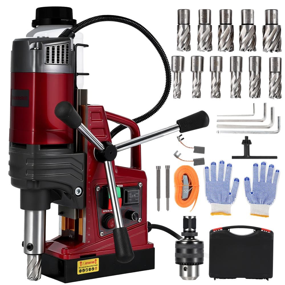 1.57 Inch Mag Drill Press with 6 Coring Bits,Plastic Box,Variable Speed & Adapter price history on PriceWatchPro