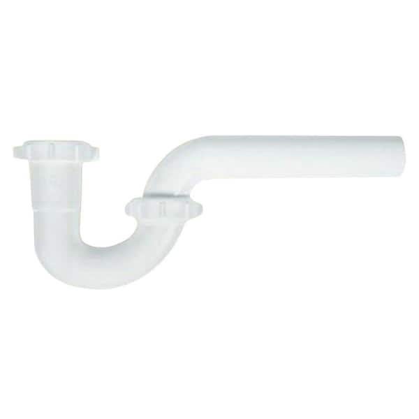 Everbilt 1 1 2 In White Plastic Sink Drain P Trap With Reversible J Bend C9704b The Home Depot