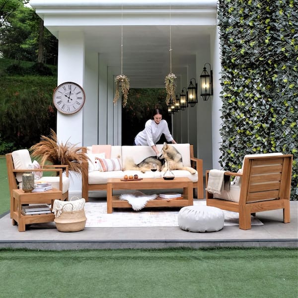 Reviews for Cambridge Casual Largo Teak Outdoor Couch Patio Sofa