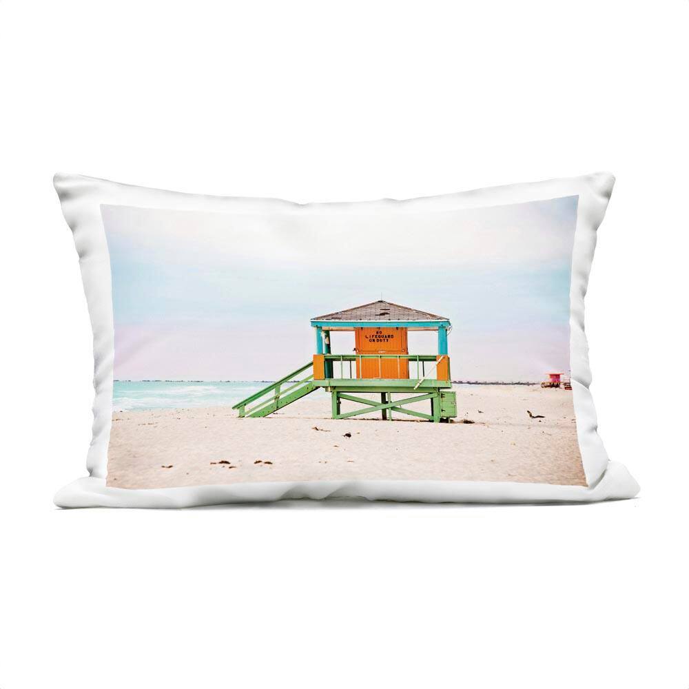 No Lifeguard On Duty Green Rectangular Outdoor Throw Pillow price history on PriceWatchPro