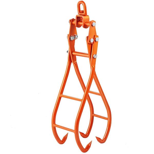 SKYSHALO Timber Claw Hook, 36 in. 4 Claw Log Grapple for Logging Tongs, Swivel Steel Log Lifting Tongs, Eagle Claws, 3307 lbs.