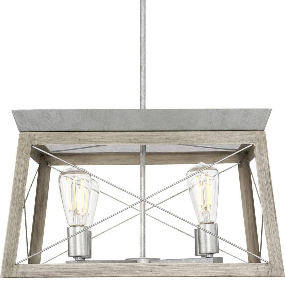 Briarwood Galvanized Finish Rectangular Rustic Chandelier