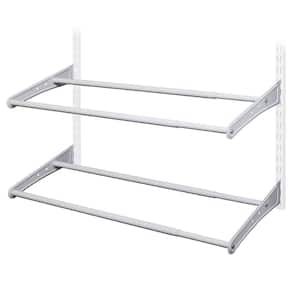 ClosetMaid ShelfTrack 49 - 96 in. W White Reach-In Wall Mount 3-Shelf Wire  Closet System Organizer Kit 2075 - The Home Depot