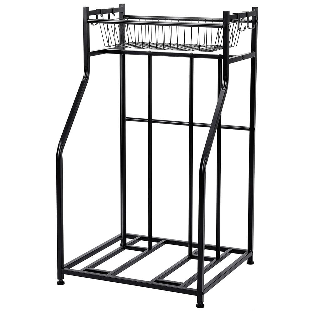 BirdRock Home 21.5 in. L x 25.63 in. W Black 2Bike Stand Compact Rack