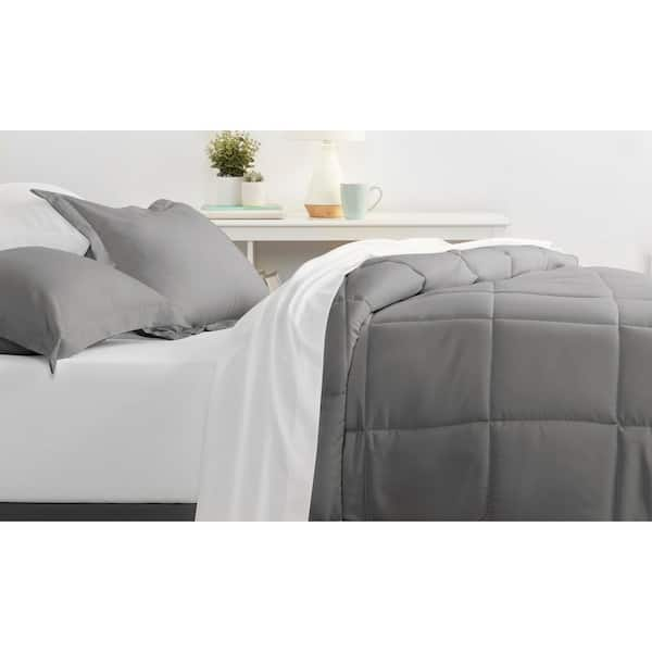 Sweet Home Collection  8-Piece Checkered, All Season Bed-in-A-Bag Set  King, Solid Gray, King - Harris Teeter