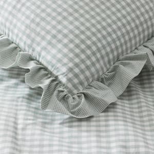 Company Cotton Gingham Yarn-Dyed Melange Plaid Cotton Percale Pillowcase
