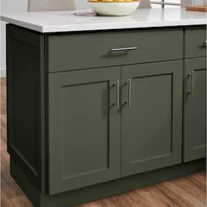 Avondale 27 in. W x 24 in. D x 34.5 in. H Ready to Assemble Plywood Shaker Base Kitchen Cabinet in Fern Green