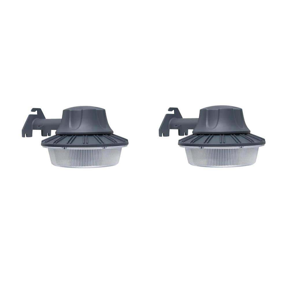 350-Watt Equivalent Integrated LED Gray Outdoor Area Light Wall/Pole Mounta