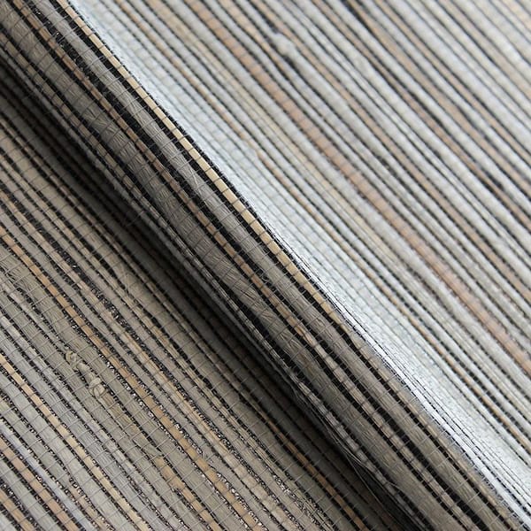 Tempaper Multi-Color Knotted on Black Loose Weave Boodle Authentic Grasscloth Unpasted Textured Wallpaper Sample 4.5 in.x 4.5 in.