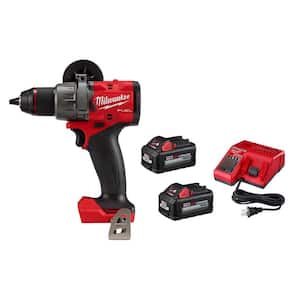 M18 FUEL 18V Lithium Ion Brushless Cordless 1/2 in. Hammer Drill/Driver with (2) 6Ah High Output Batteries and Charger