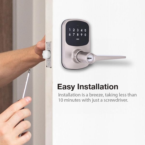Defiant Compact Touch Satin Nickel Electronic Touchpad Keyed Entry