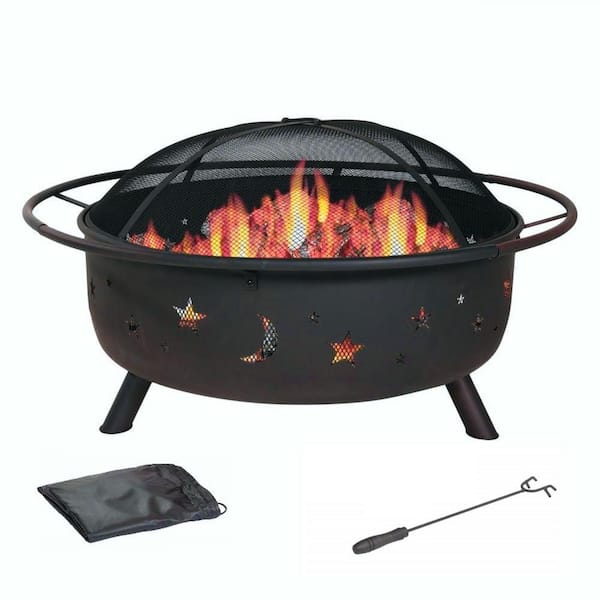 Homeroots 30 Wood Burning Fire Pit, Fire Pit Grill Home Depot