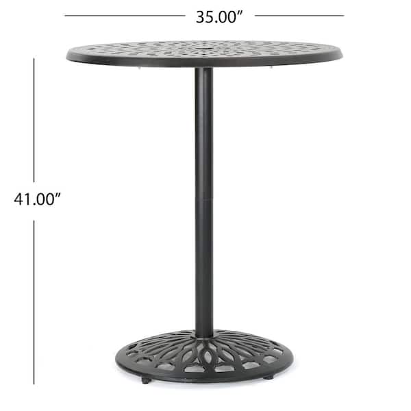 35 in. Cast Aluminum Round Table