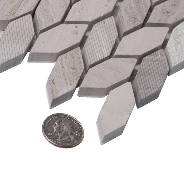 Apollo Tile Wooden Beige 4 in. x 5 in. Leaf Polished and