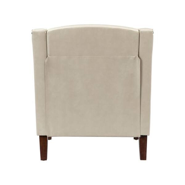 Bonita Transitional Vegan Leather Armchair With Removable Seat