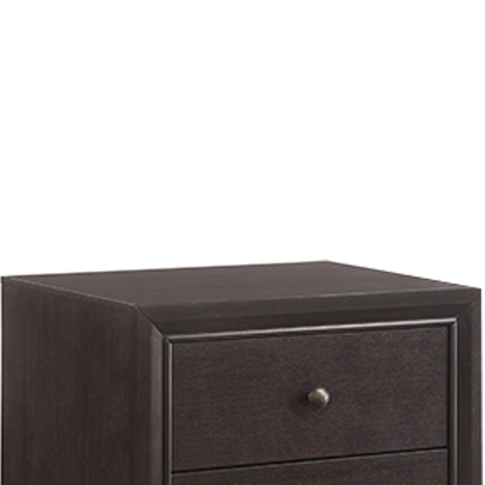 Madison Espresso Elegance 2-Drawer Nightstand