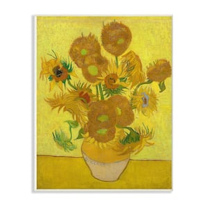 10 in. x 15 in. "Van Gogh Sunflowers Post Impressionist Painting" by Vincent Van Gogh Wood Wall Art