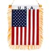 ANLEY 4 in. x 6 in. U.S.A Fringy Window Hanging Flag Mini Flag Banner ...