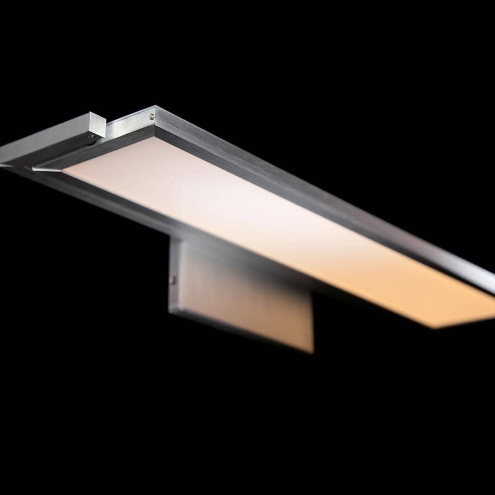 Sleek 24" Nickel and White LED Vanity Wall Light, Energy Star