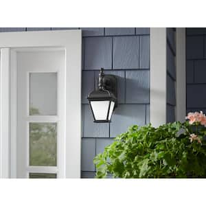 St.Anoche 1-Light Black Motion Activated Outdoor Integrated LED Wall Lantern Sconce