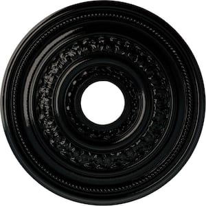 1-7/8 in. x 17-5/8 in. x 17-5/8 in. Polyurethane Orleans Ceiling Medallion, Black Pearl