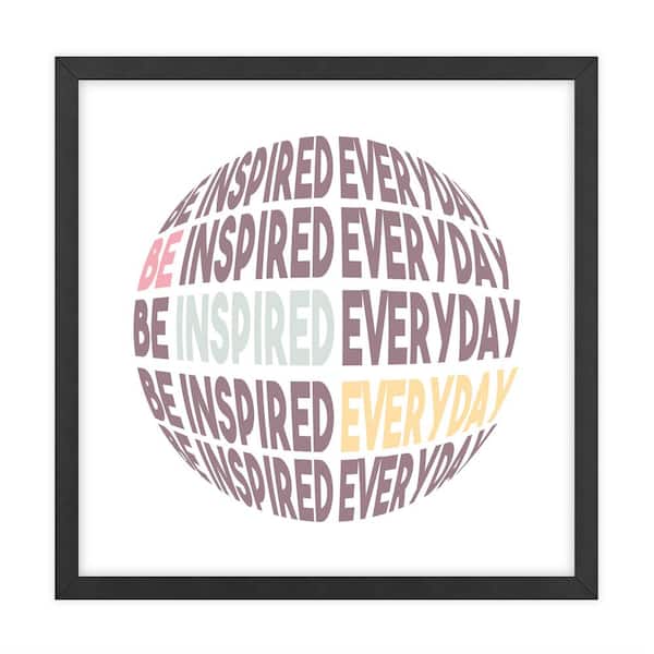 Unbranded Dimensional Word Art Framed Typography Art Print 18 in. x 18 in.