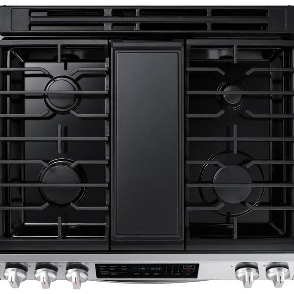 samsung slide in gas range with convection oven