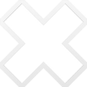Small Fowler Fretwork 3/8 in. x 2-1/2 ft. x 2-1/2 ft. White PVC Decorative Wall Paneling 1-Pack