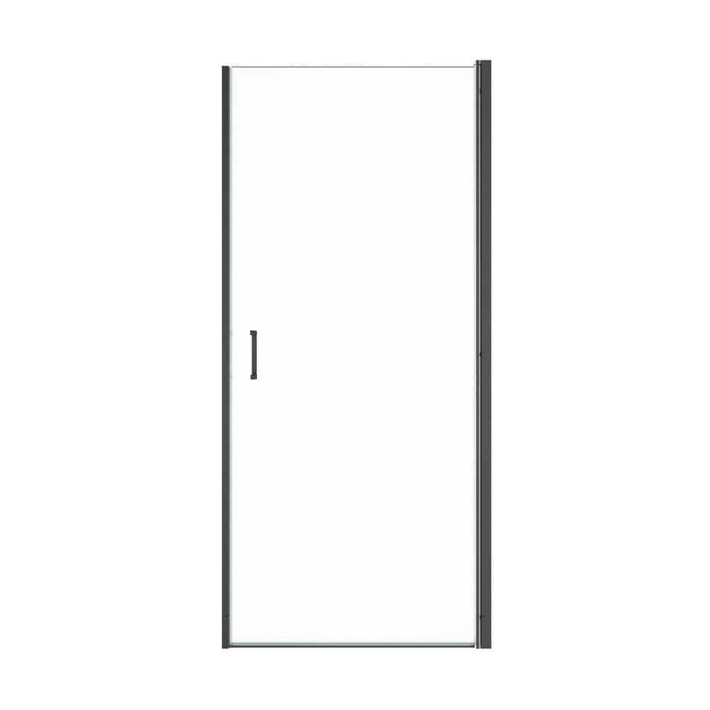 34 in. W x 72 in. H Pivot Semi Frameless Shower Door in Matte Black with Tempered Glass and Zero-Leakage Magnetic Seal price history on PriceWatchPro