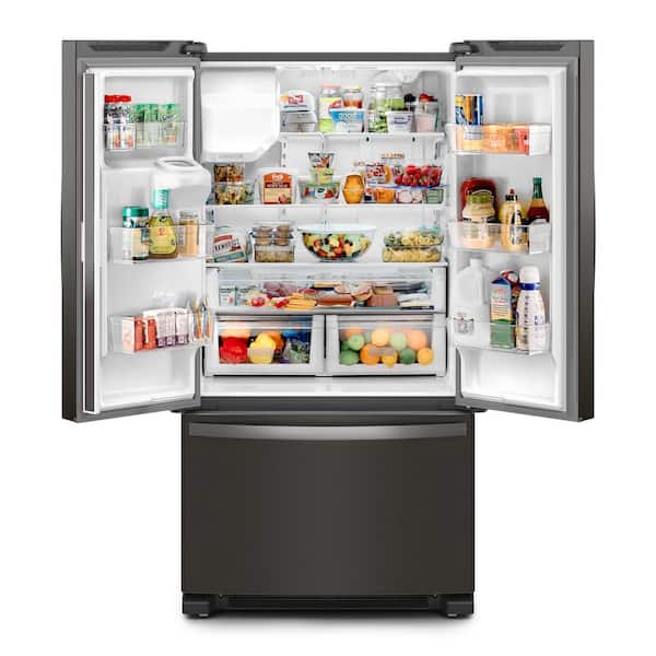 Whirlpool French Door Fridge (WRFF3436RV) - Black Stainless Whirlpool French Door Fridge (WRFF3436RV) - Black Stainless