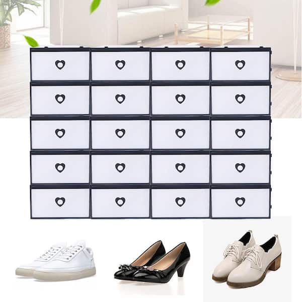 6 Pcs Large Shoe Storage Boxes (14.2” x 11” x 8.3”), Shoe Boxes Clear –  Daman-US