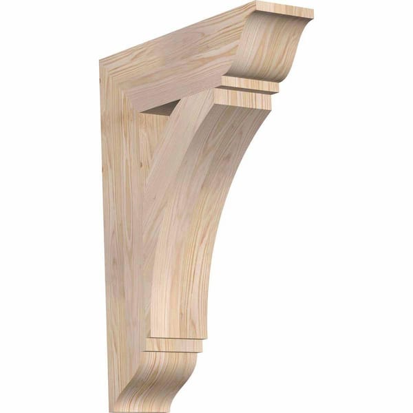 Ekena Millwork 5.5 in. x 30 in. x 22 in. Douglas Fir Thorton Traditional Smooth Bracket
