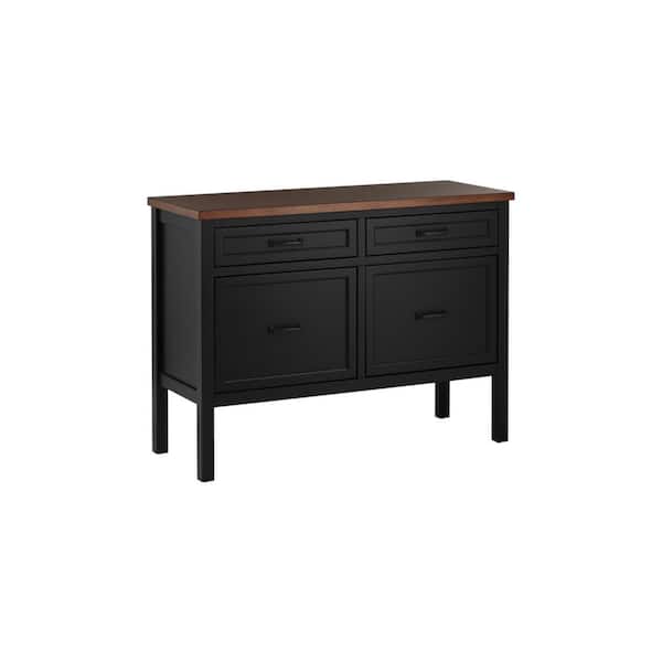 Home Decorators Collection Appleton 4 Drawer Black and Walnut Wood