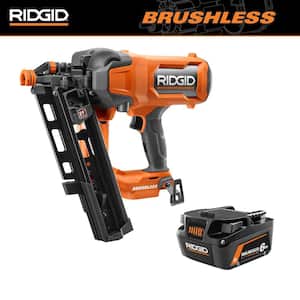 18V Brushless Cordless 21° 3-1/2 in. Framing Nailer with 18V 6.0 Ah MAX Output Lithium-Ion Battery