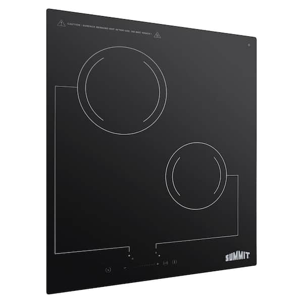 Summit CCE227SS Stainless Steel Cooktop Two Burner Electric Radiant Cooktop  - 230 Volts - Culinary Depot