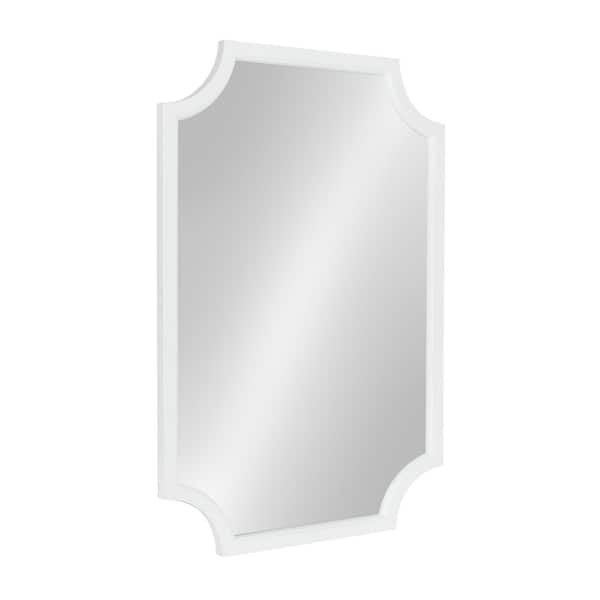 Medium Irregular White Contemporary Mirror (36 in. H x 24 in. W)