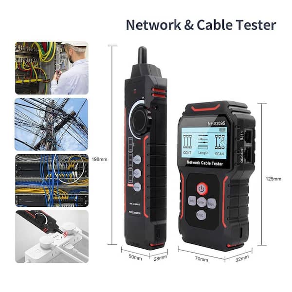 Lukyamzn NF-8209S Ethernet Cable Tester with PoE NCV Cable Length