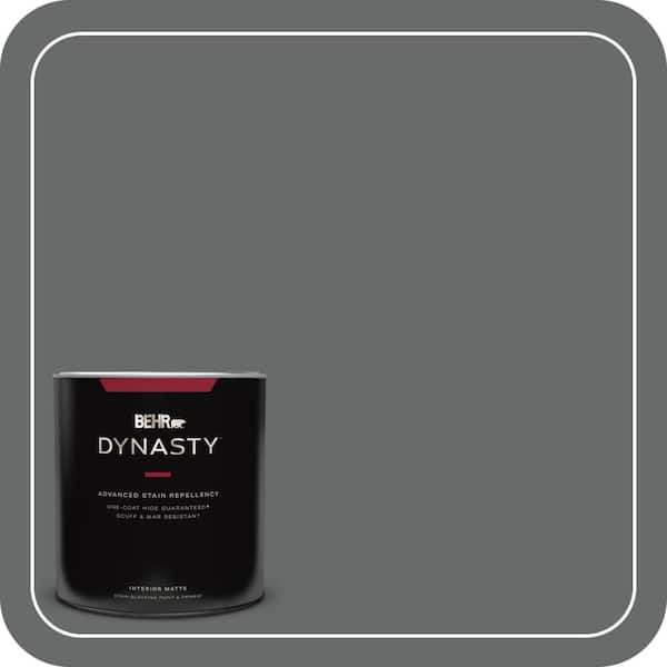 BEHR DYNASTY 1 qt. #BXC-63 Molten Lead Matte Interior Stain-Blocking Paint and Primer