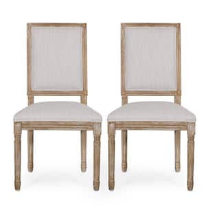 Robin Light Gray and Natural Upholstered Dining Side Chair (Set of 2)