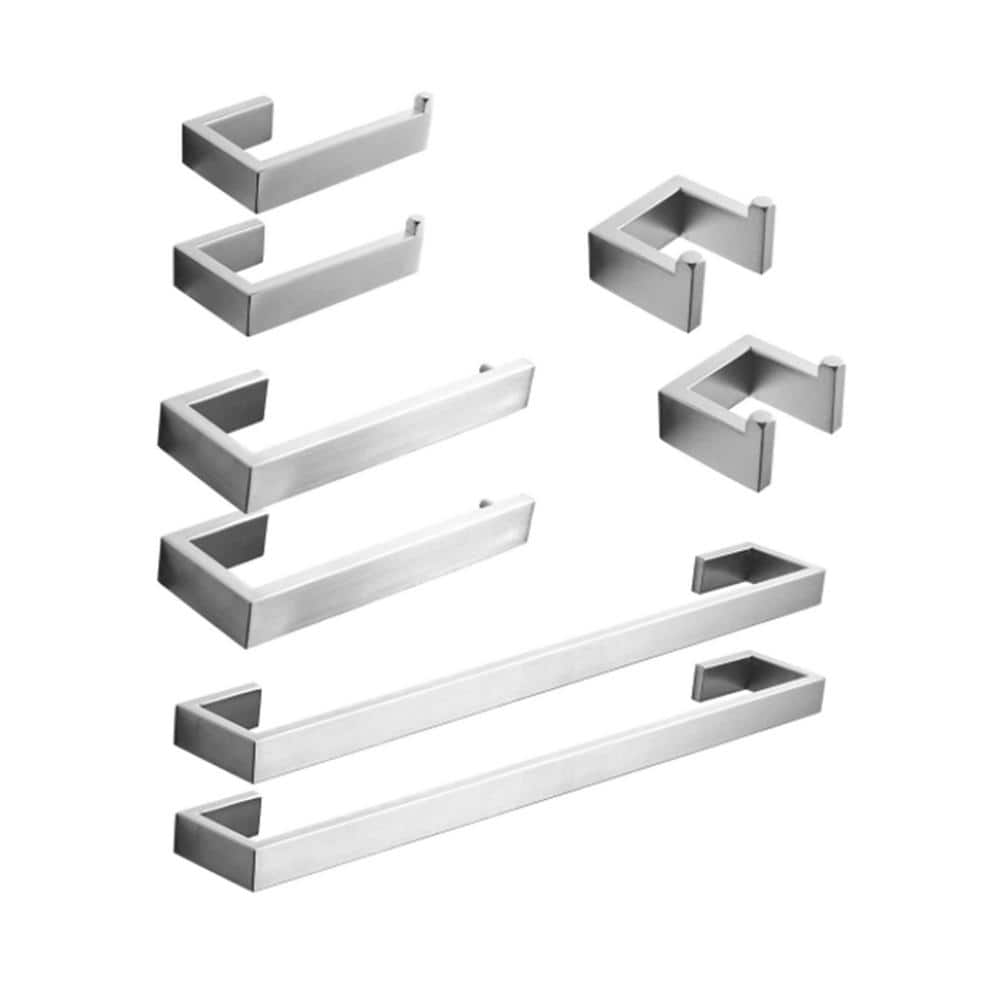 8-Piece Bath Hardware Set with Towel Ring Toilet Paper Holder and Towel Bar in Brushed Nickel price history on PriceWatchPro