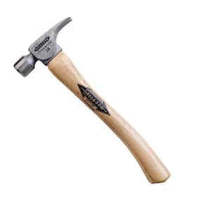 10 oz. Titanium Smooth Face Hammer with 14 1/2 in. Curved Hickory Handle