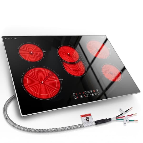 Profile 30 in. Buil-In Touch Control Induction Electric Cooktop w/ 5 Burner Elements and Power Boost in Black Glass Top