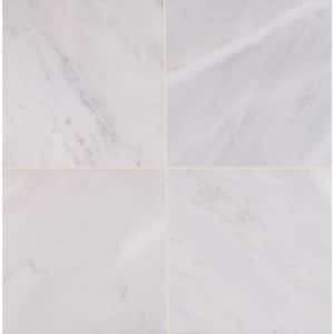 Take Home Tile Sample - Greecian White 4 in. x 4 in. Honed Marble Floor and Wall Tile (0.11 sq. ft./Each)