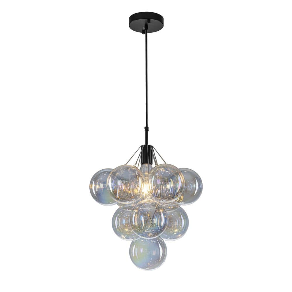 アクセサリー K18 Illusion Glass Pendant Pendant. TinHon 1-Light Modern Black Bubble Glass Pendant Light with